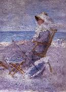 Nicolae Grigorescu On the Sea Shore or Woman on the Sea Shore France oil painting artist